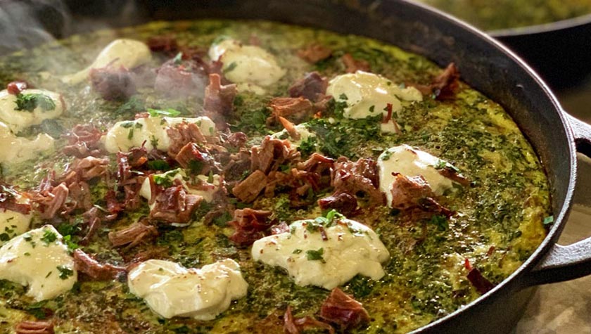 BRISKET SPINACH FRITTATA