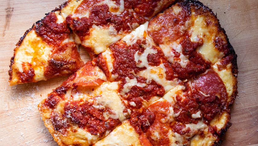 CAST IRON DEEP-DISH PIZZA