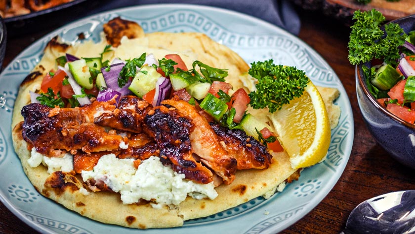 GRILLED CHICKEN SHAWARMA w/ GARLIC SAUCE