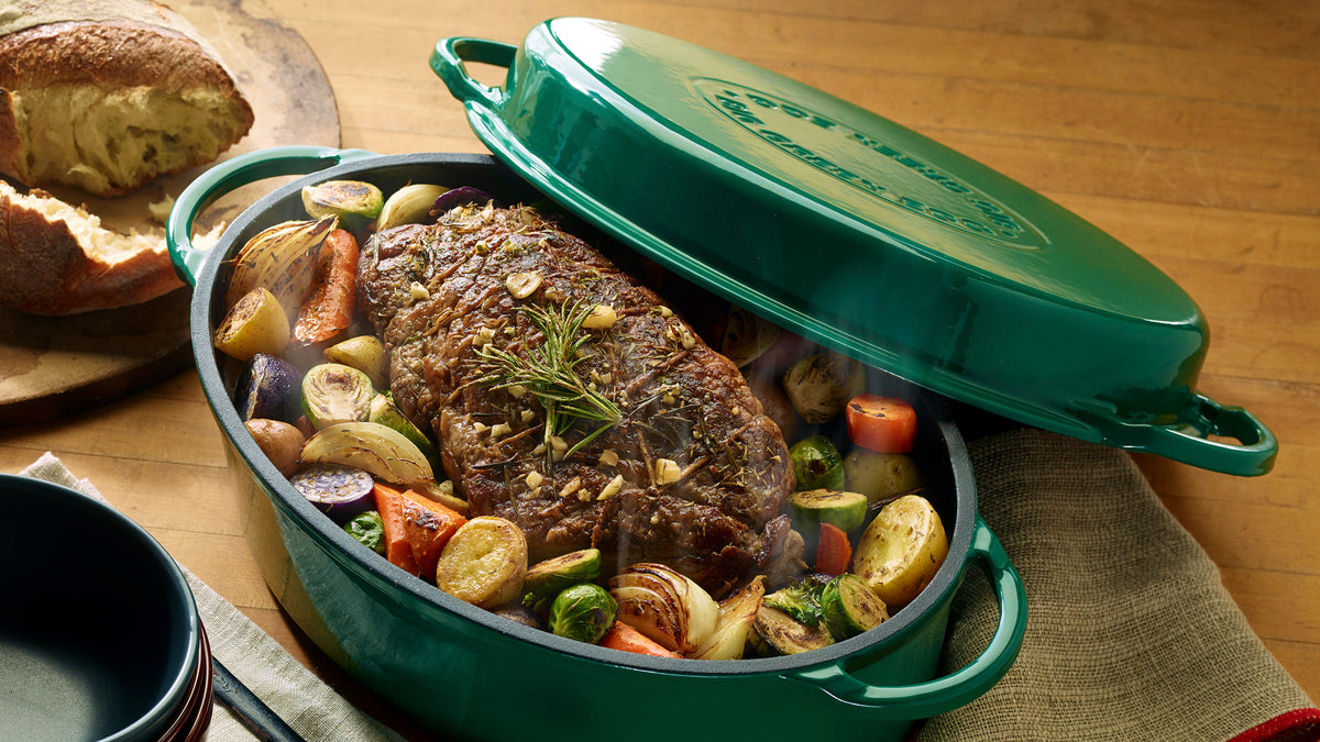 Homestyle Beef Roast on the Big Green Egg Outdoor Home