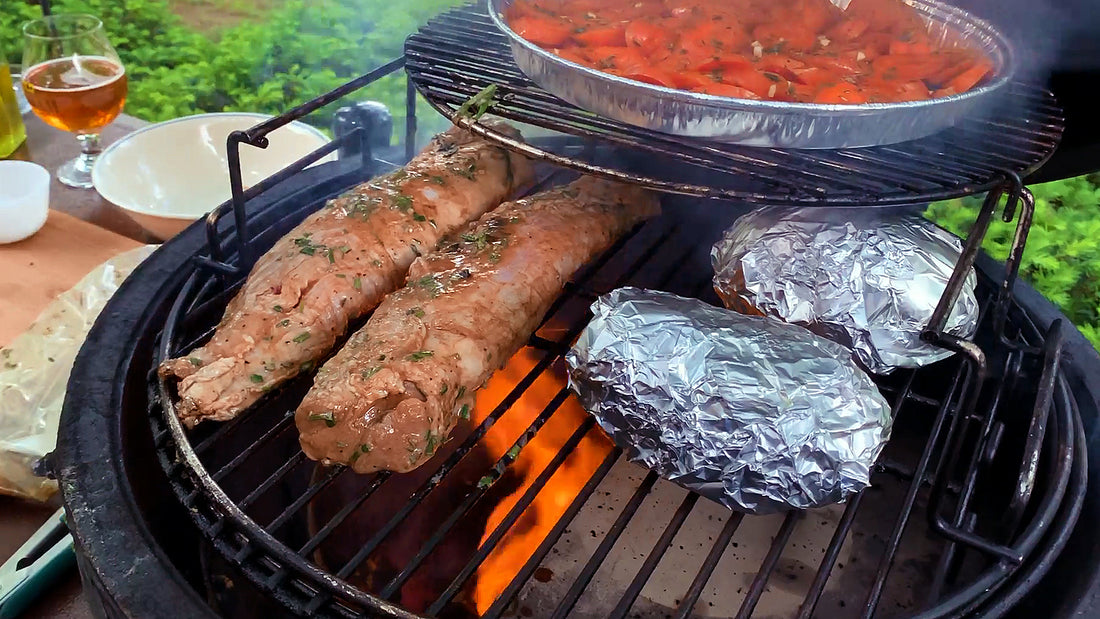 Balsamic Rosemary Pork Tenderloin on the Big Green Egg