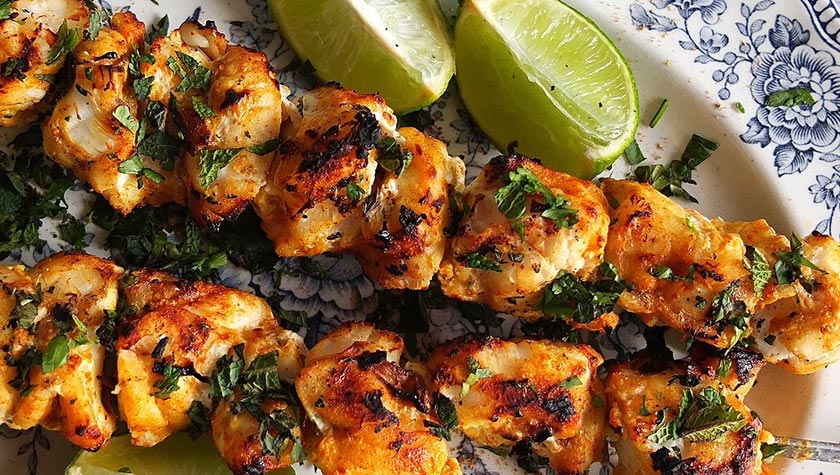 MONKFISH TIKKA KABOBS