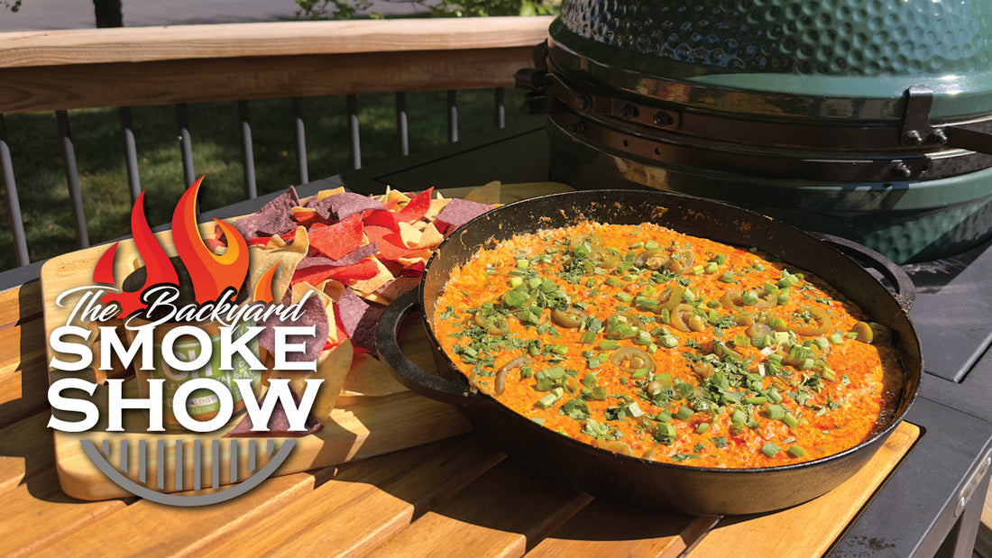 Smoked Chorizo Queso on the Big Green Egg | Backyard Smoke Show