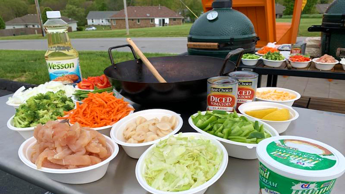 RD's Taco Stir Fry on the Big Green Egg