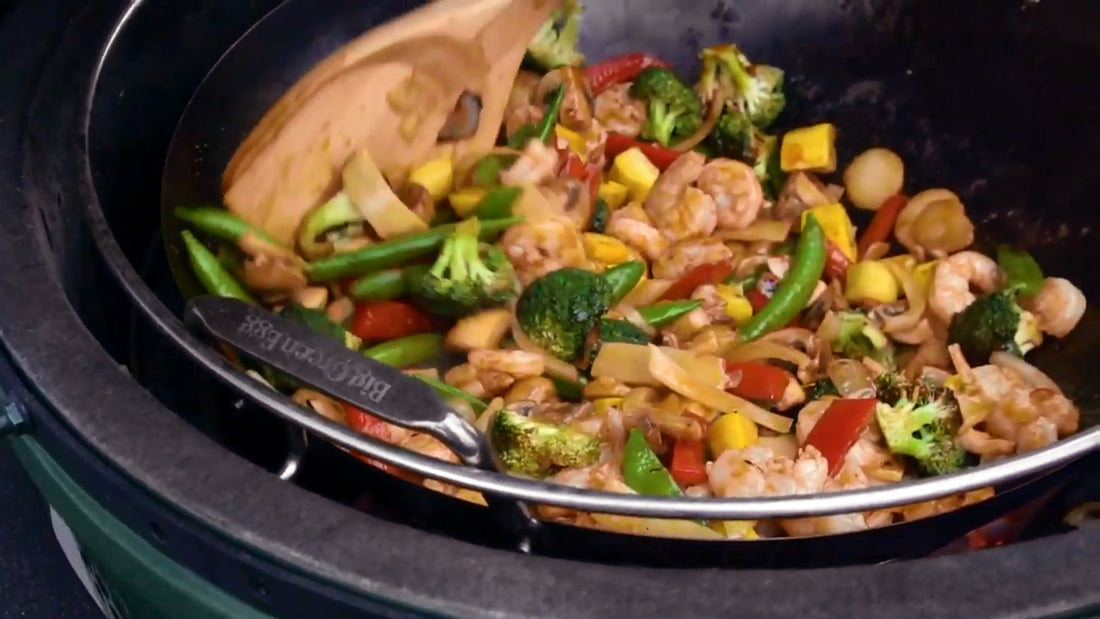 Cooking with a Wok on a Big Green Egg