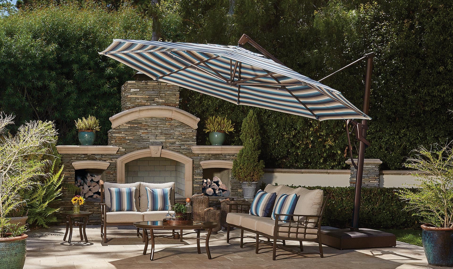 backyard creations waterford collection patio umbrella Patioslife Aegis 10ft Round Cantilever with solar LED l – US-Patioslife When designing this stylish outdoor umbrella Outdoor Patio Umbrellas & Cantilevers