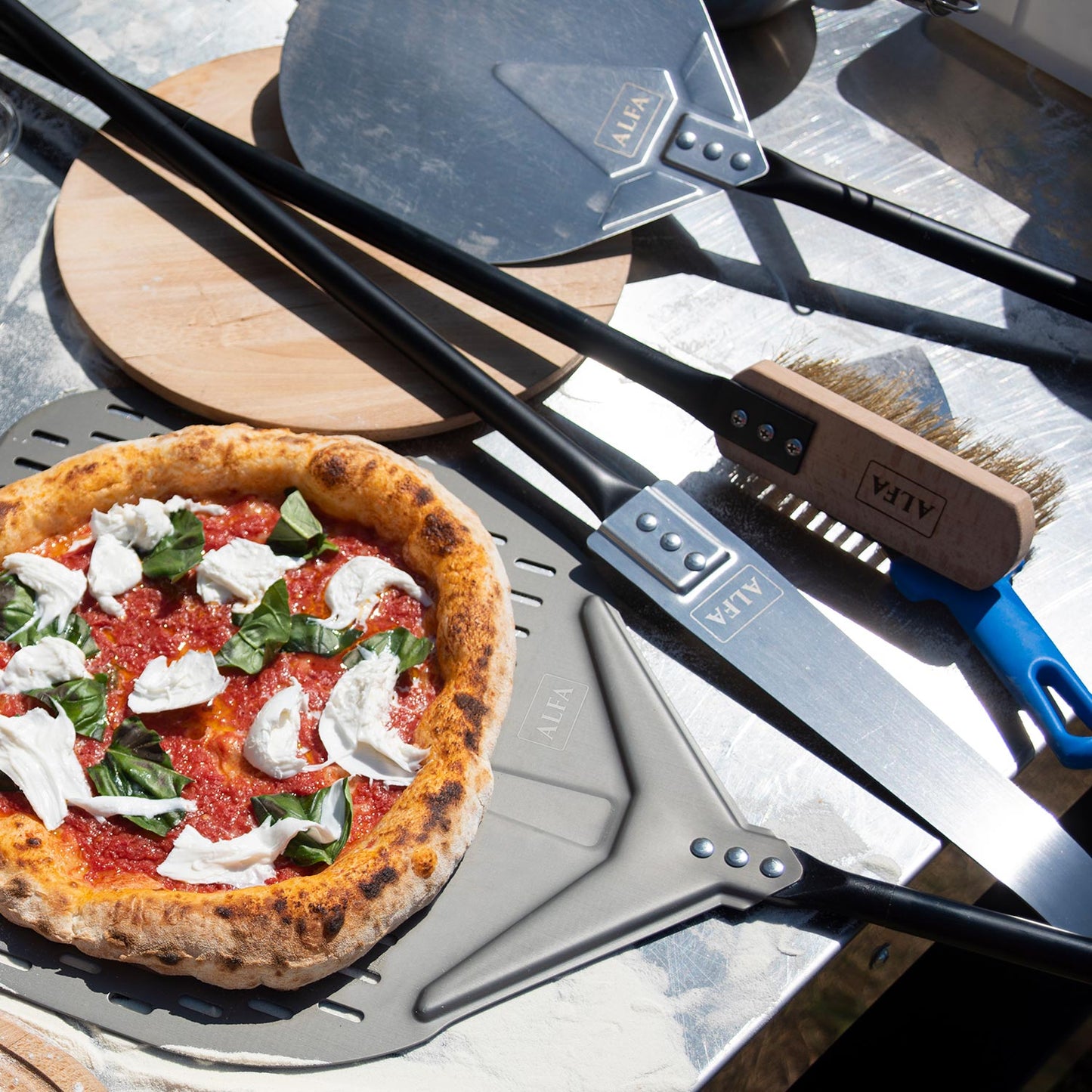 Alfa 48-Inch 3-Piece Gas Large Pizza Peel Set