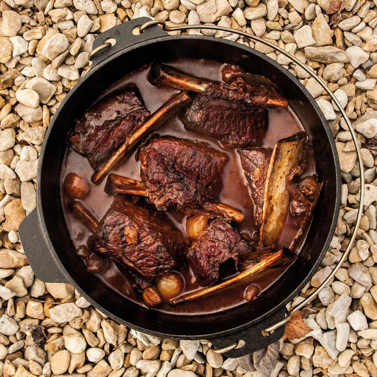Cast Iron Dutch Oven Short Ribs Camping Dutch Oven Smoked Boneless