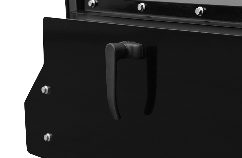 Yoder Smokers YS640s Pellet Grill on Competition Cart w/ Storage Drawer (Black) + T-Stat Door Kit & Stainless Side Shelves