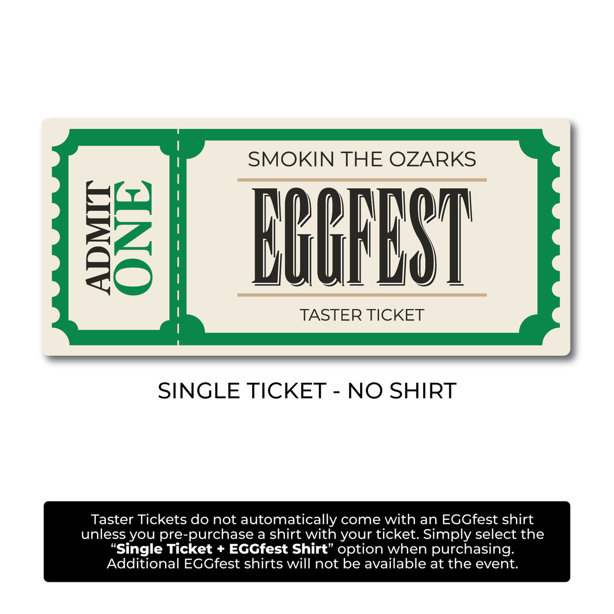 TASTER TICKET - 2026 Smokin' the Ozarks EGGfest