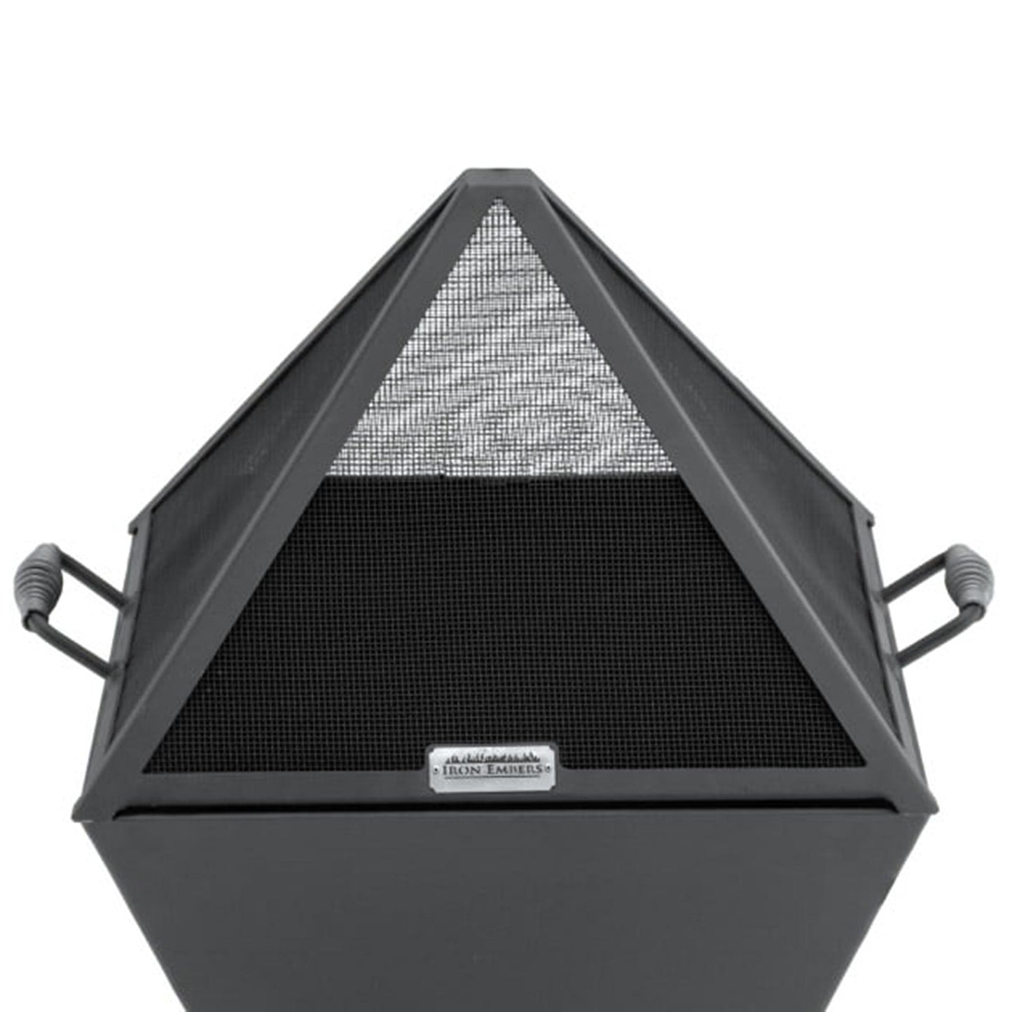 Iron Embers 24" Modern Cube Fire Pit Package with Spark Screen (No Door)