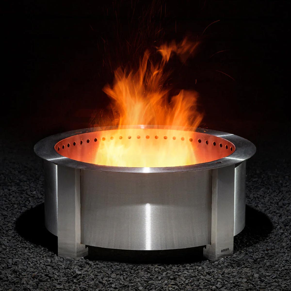 BREEO X Series 30 Smokeless Fire Pit (Stainless) with Ash Removal Tool