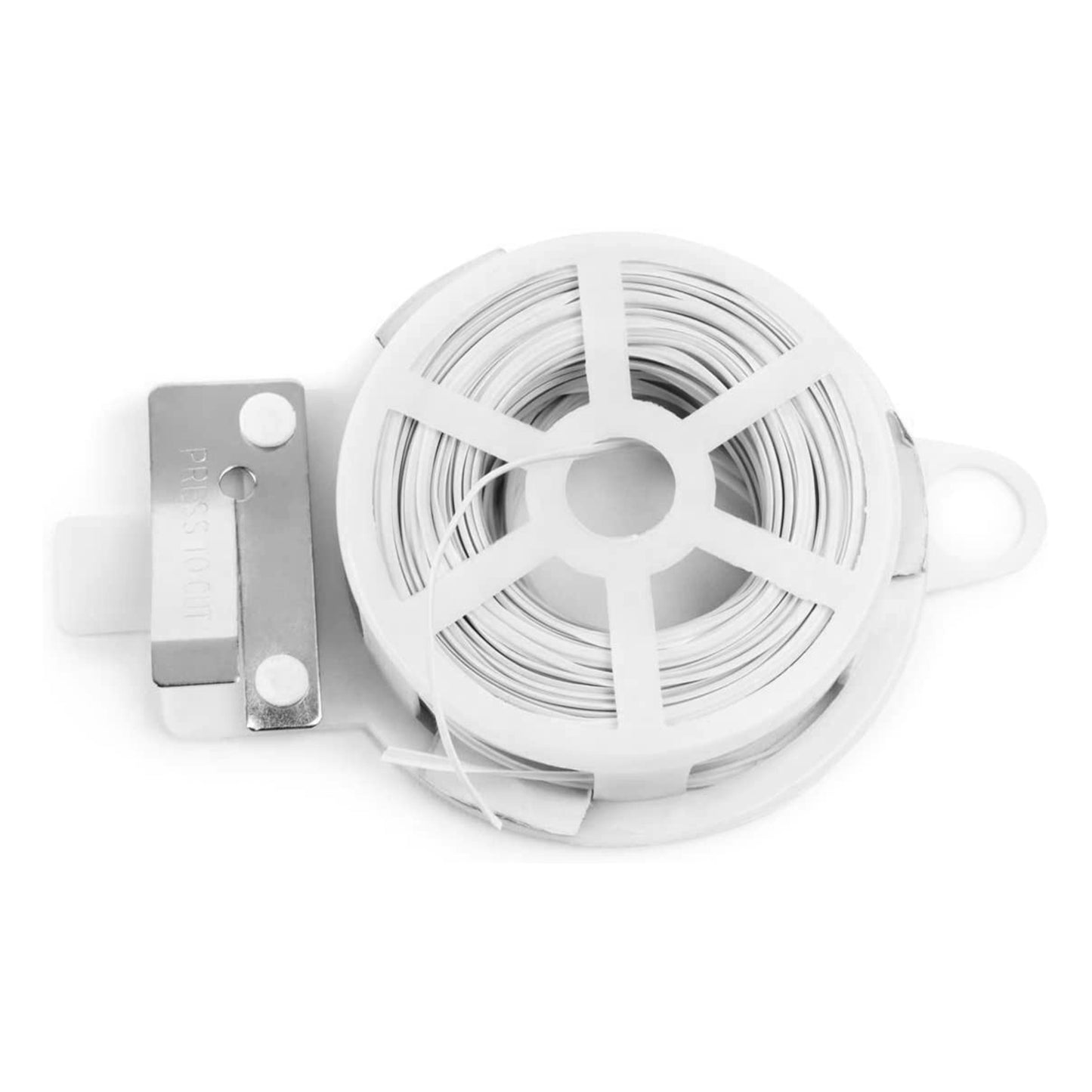 Fox Run Twist Tie Roll and Cutter, 60-Foot, Pack of 1, White - 5644