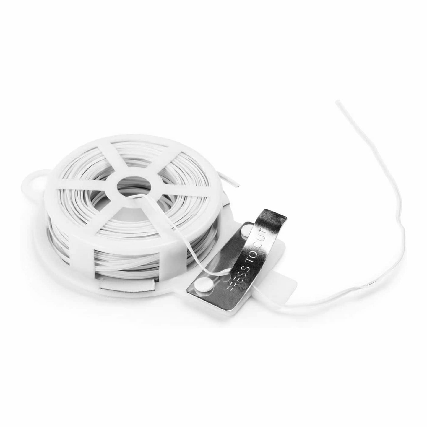 Fox Run Twist Tie Roll and Cutter, 60-Foot, Pack of 1, White - 5644
