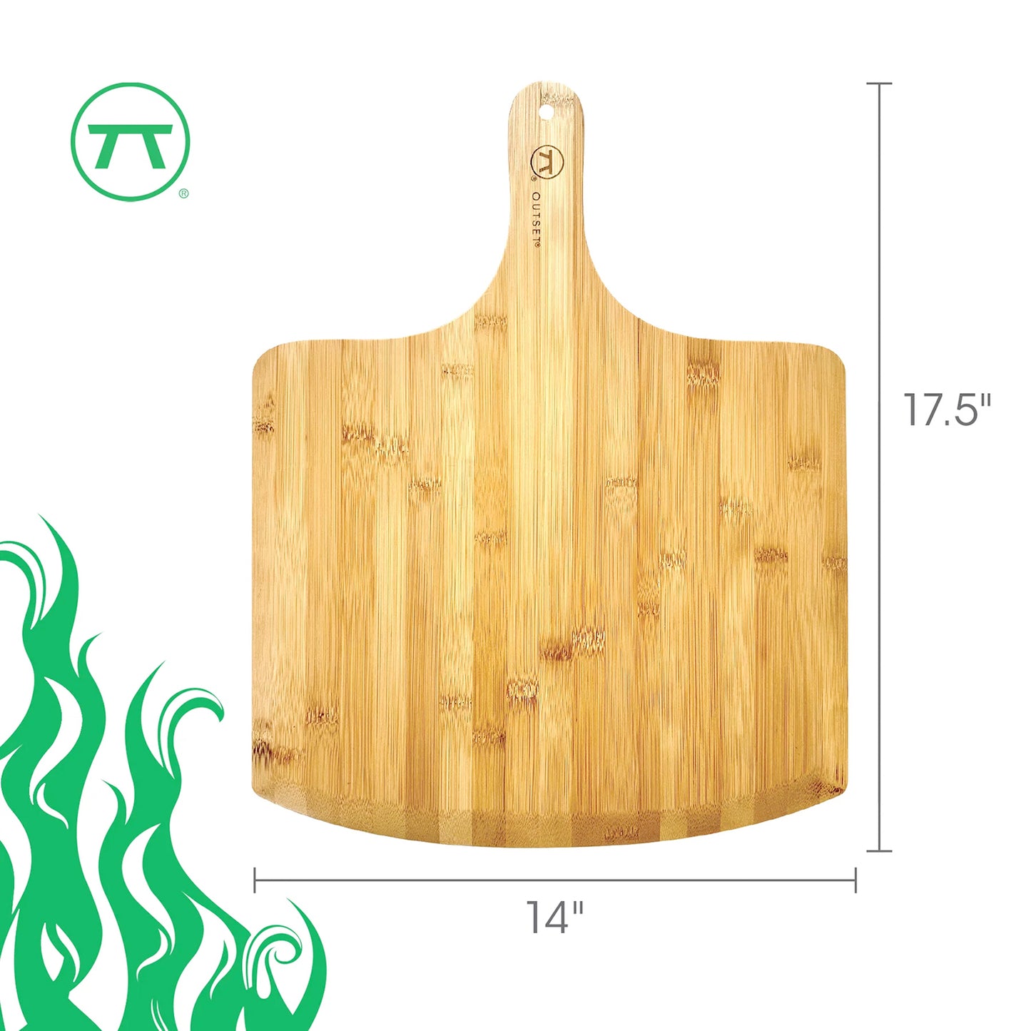 Outset XL Bamboo Pizza Peel 18" x 14"