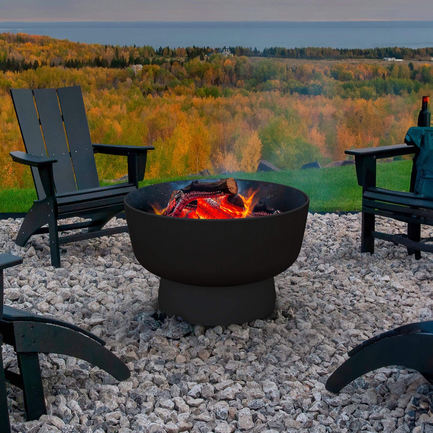 Cosmo 24” Cast Iron Fire Pit with Low Base