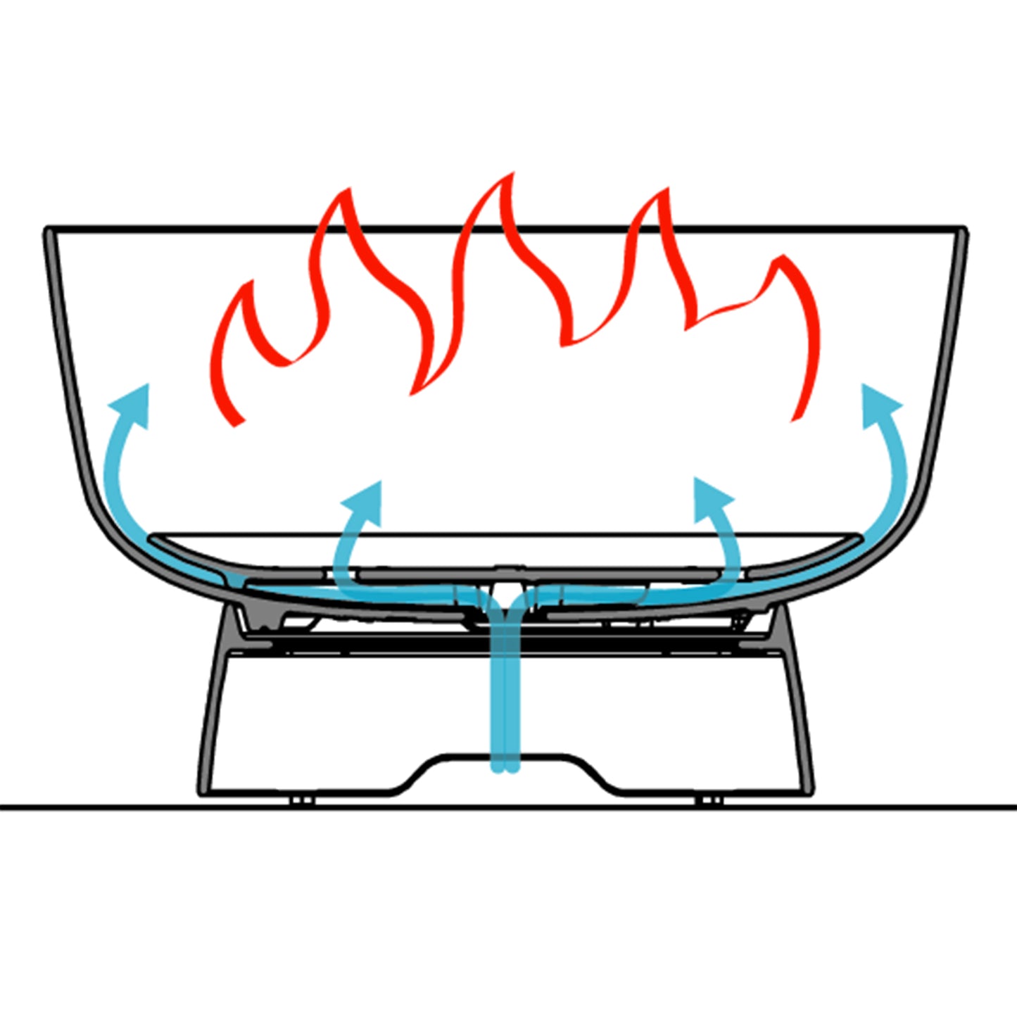 Cosmo 24” Cast Iron Fire Pit with Low Base