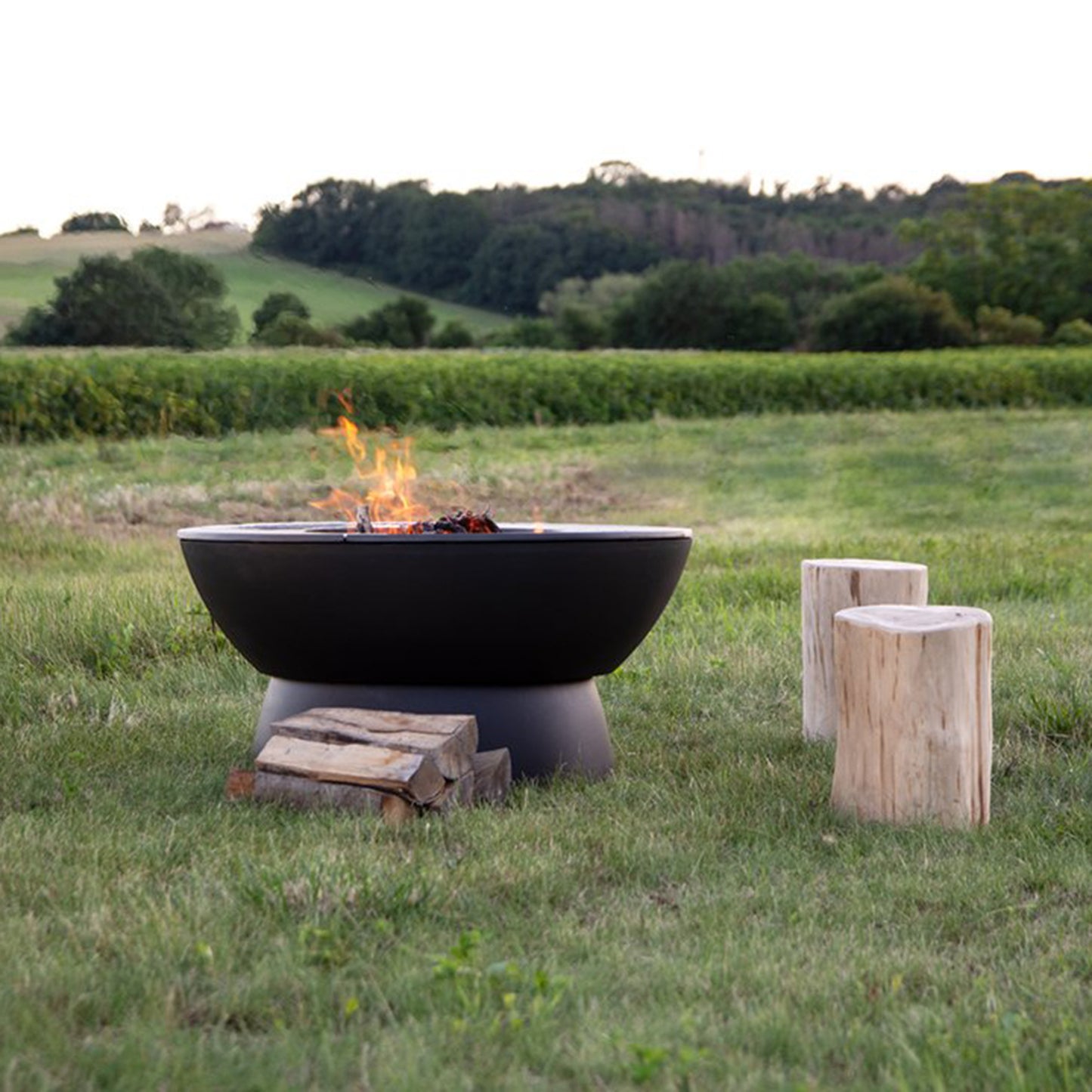 Meteor 38” Cast Iron Fire Pit with Low Base