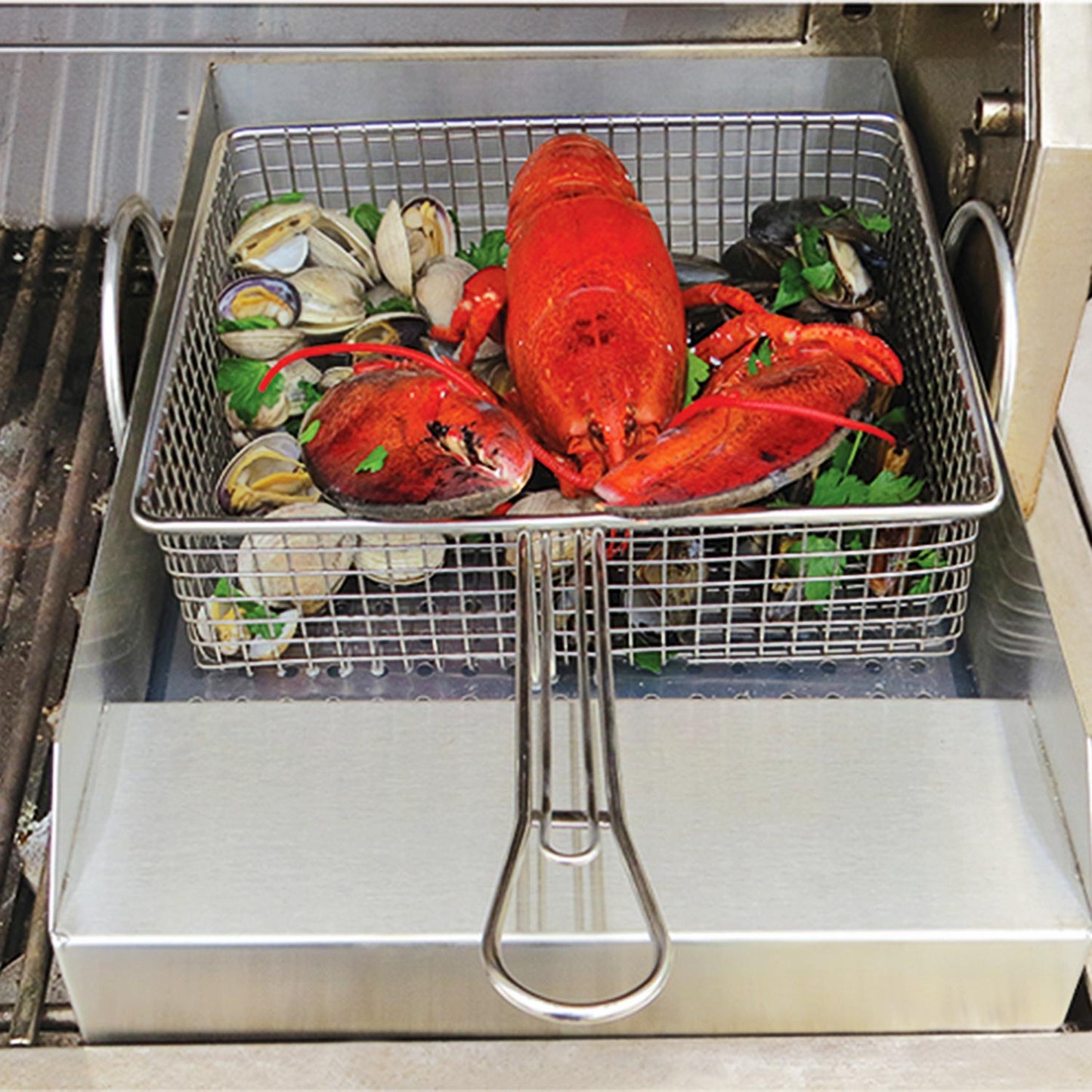 Alfresco Steamer & Fryer Gas Grill Accessory - AG-SF