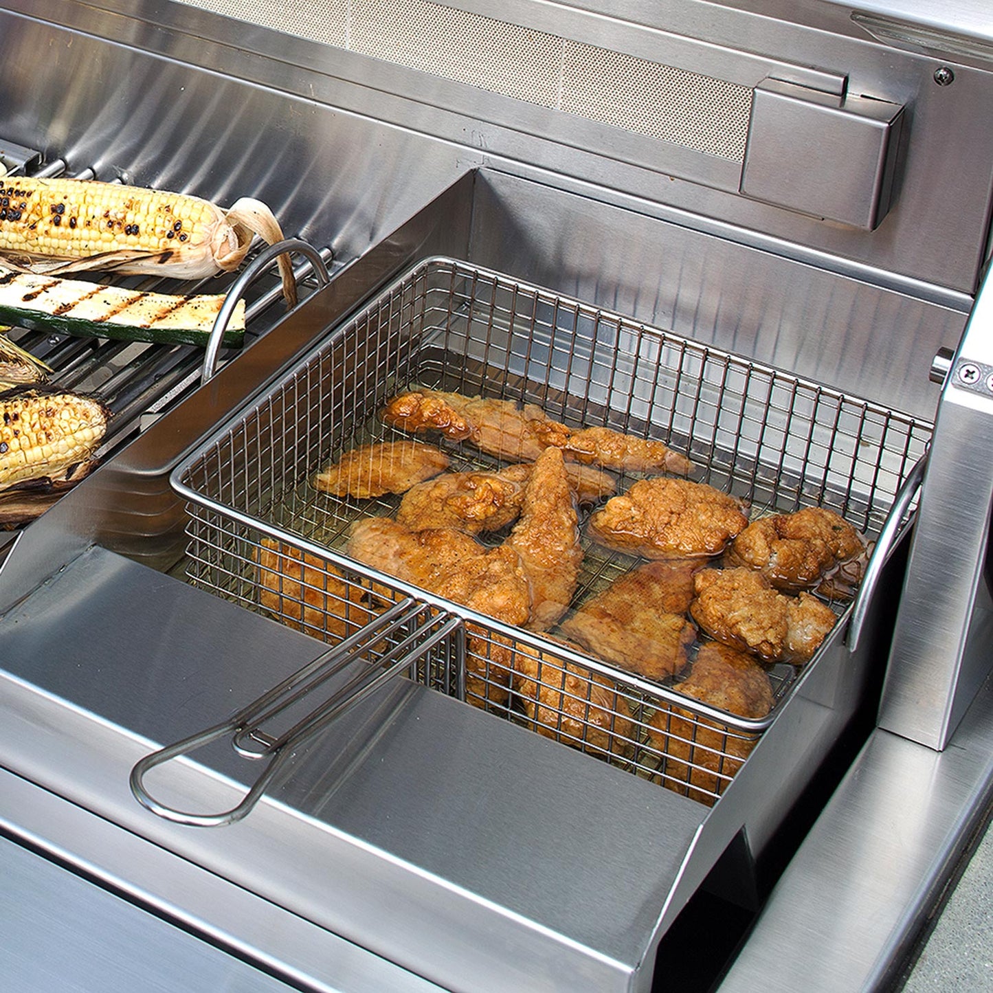 Alfresco Steamer & Fryer Gas Grill Accessory - AG-SF