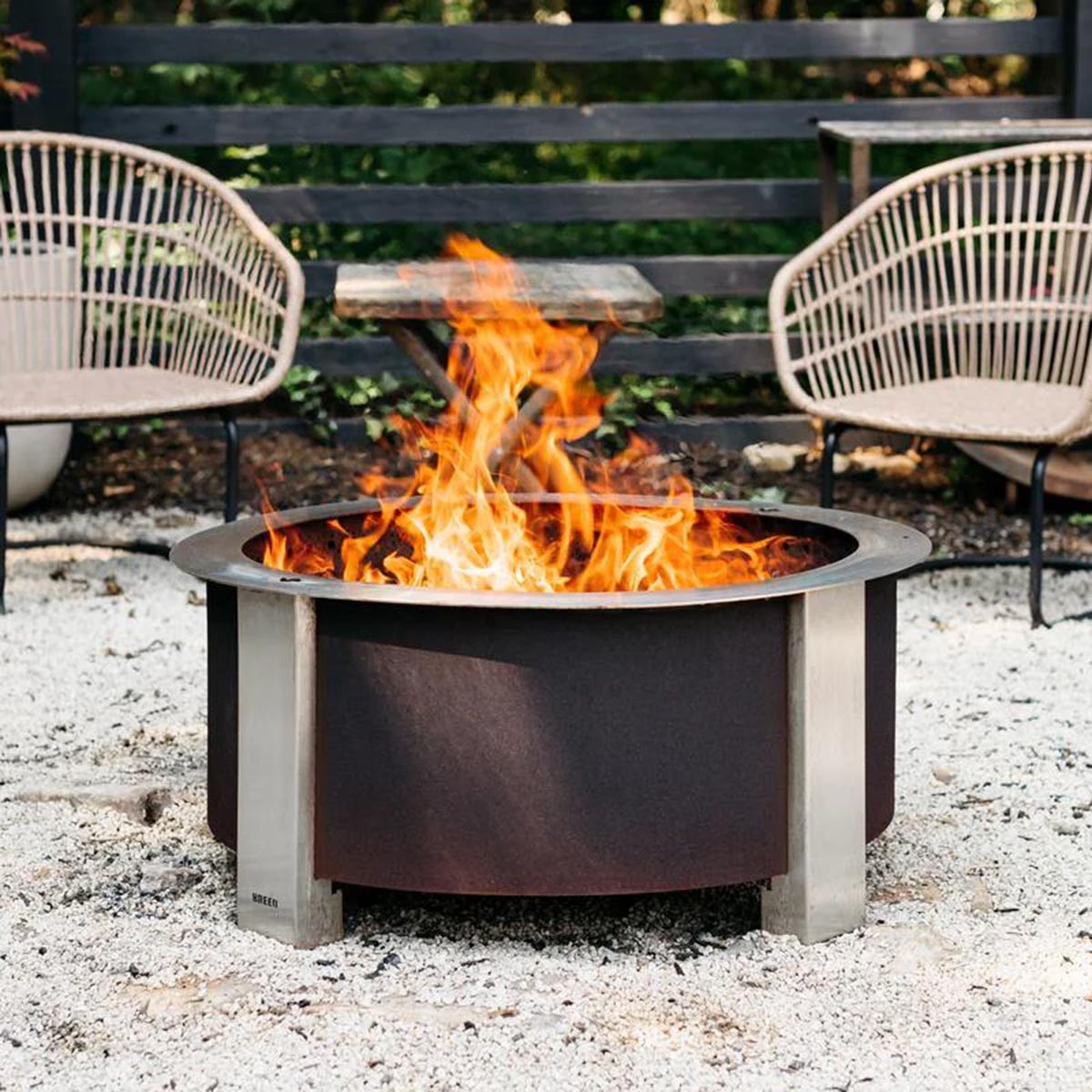 Breeo X Series 24 Smokeless Fire Pit (Patina) with Ash Removal Tool
