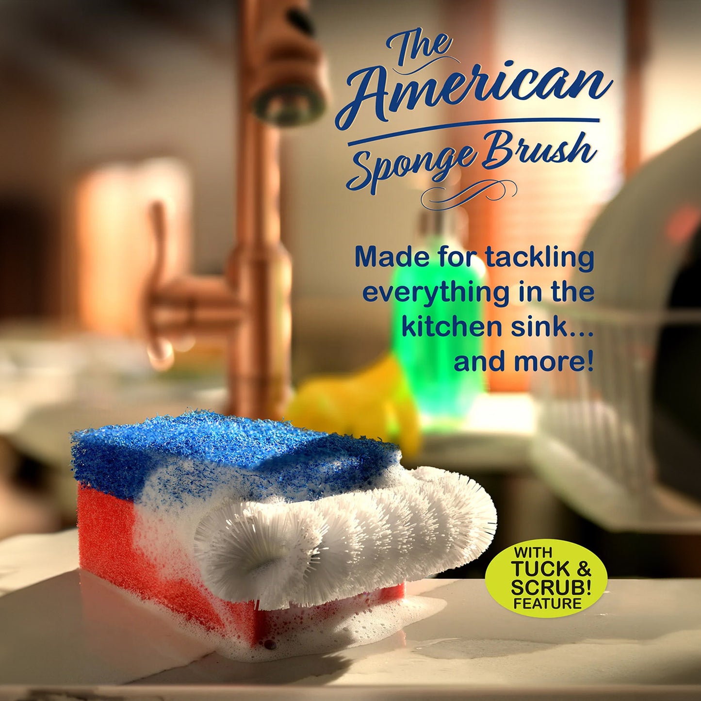 BrushTech "The American Sponge Brush" B360C (Flat Top)