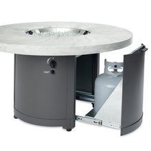 Load image into Gallery viewer, Beacon Round Gas Fire Pit Table (White Onyx) w/ Glass Guard
