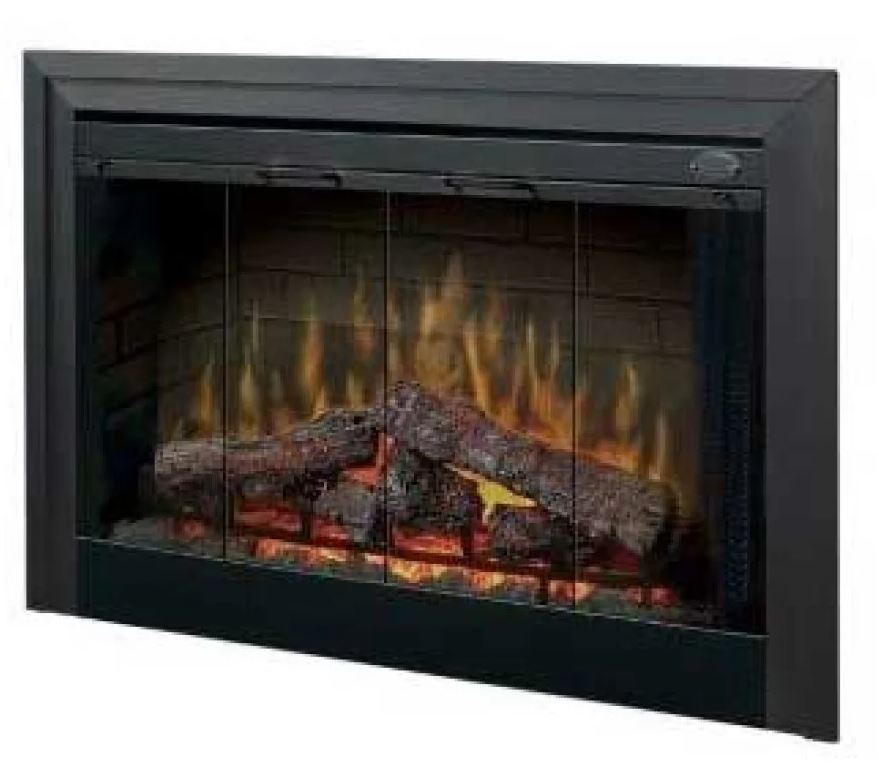 Dimplex Glass Bi-Fold Look Door for 33-inch Deluxe Built-In Firebox BFDOOR33BLKSM