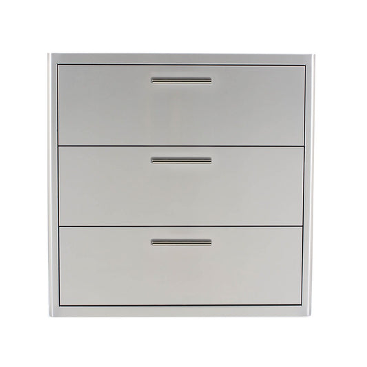 Blaze 30-Inch Triple Access Drawer w/ Interior Lighting - BLZ-30W-3DRW-LT