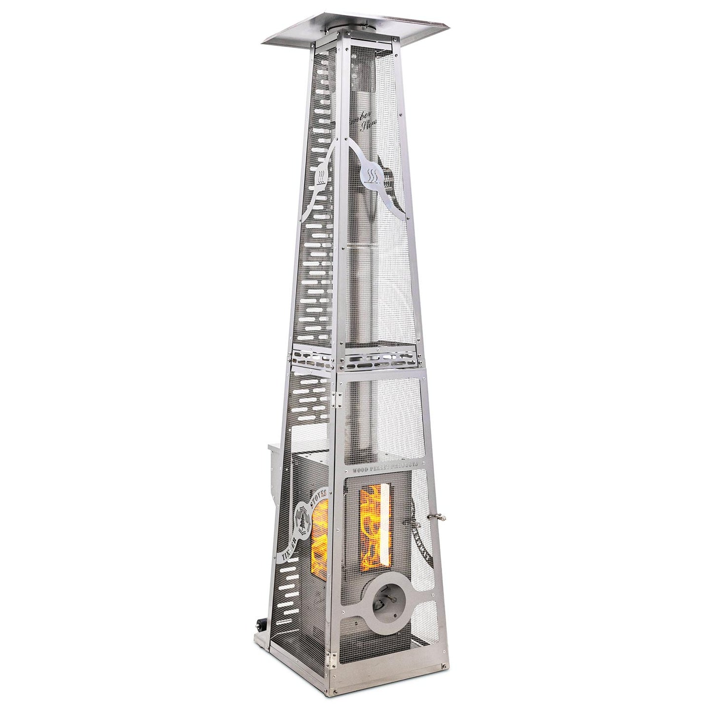 Timber Stoves Big Timber Patio Heater (Stainless) with Elite Safety Cage