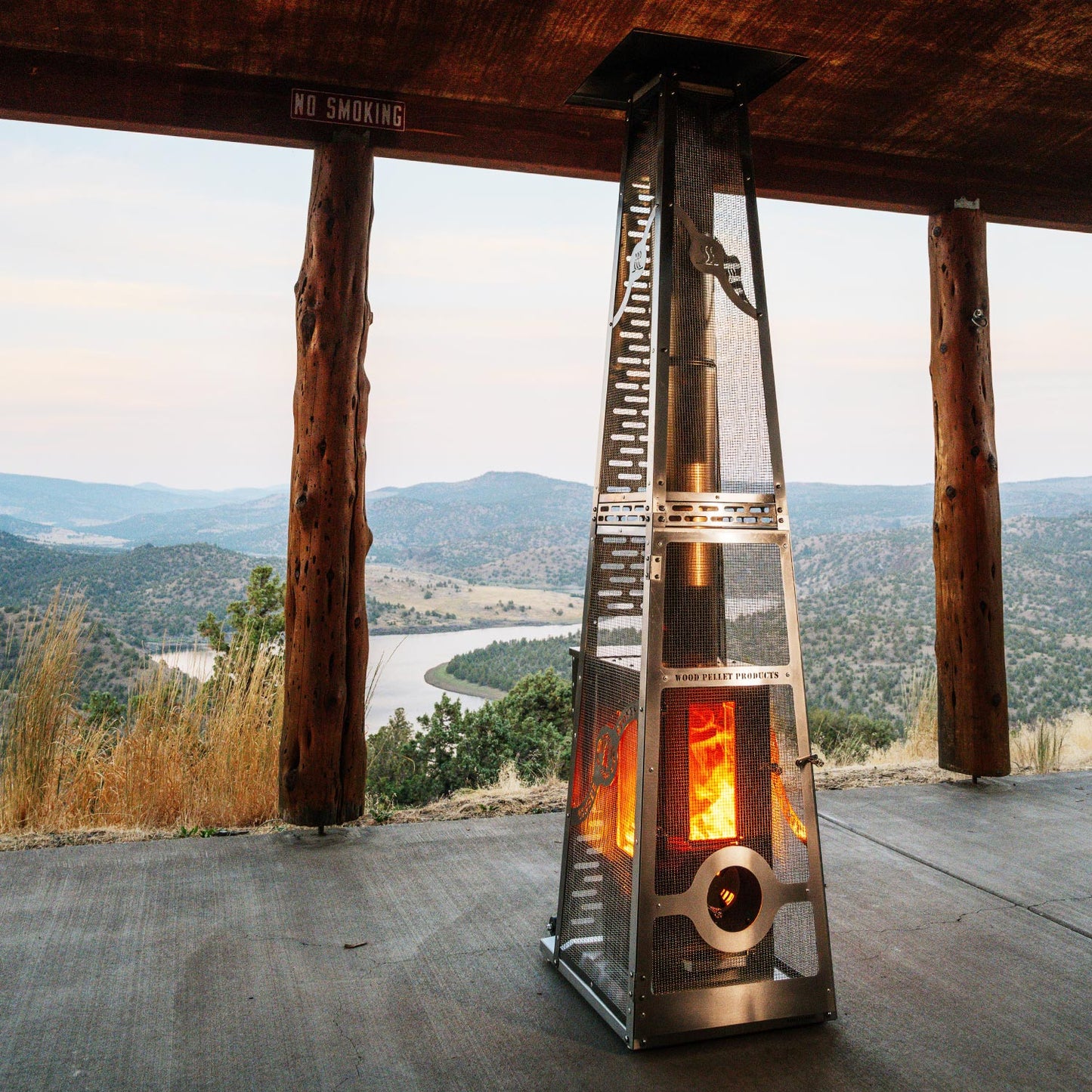 Timber Stoves Big Timber Patio Heater (Stainless) with Elite Safety Cage