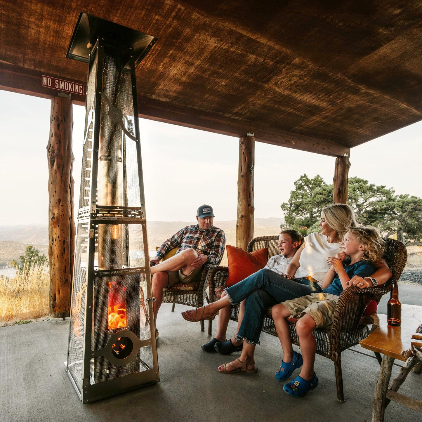 Timber Stoves Big Timber Patio Heater (Stainless) with Elite Safety Cage