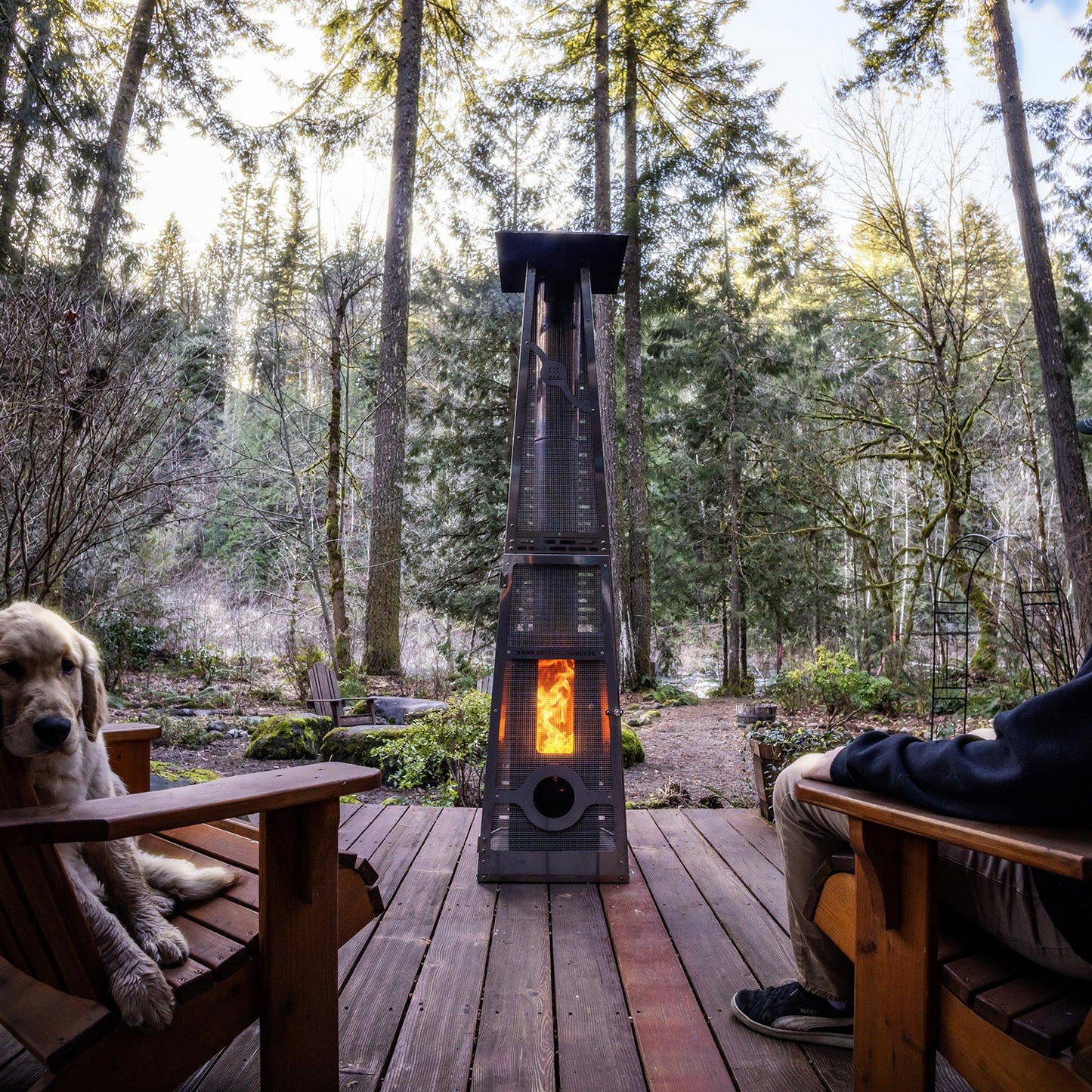 Timber Stoves Big Timber Patio Heater (Stainless) with Elite Safety Cage