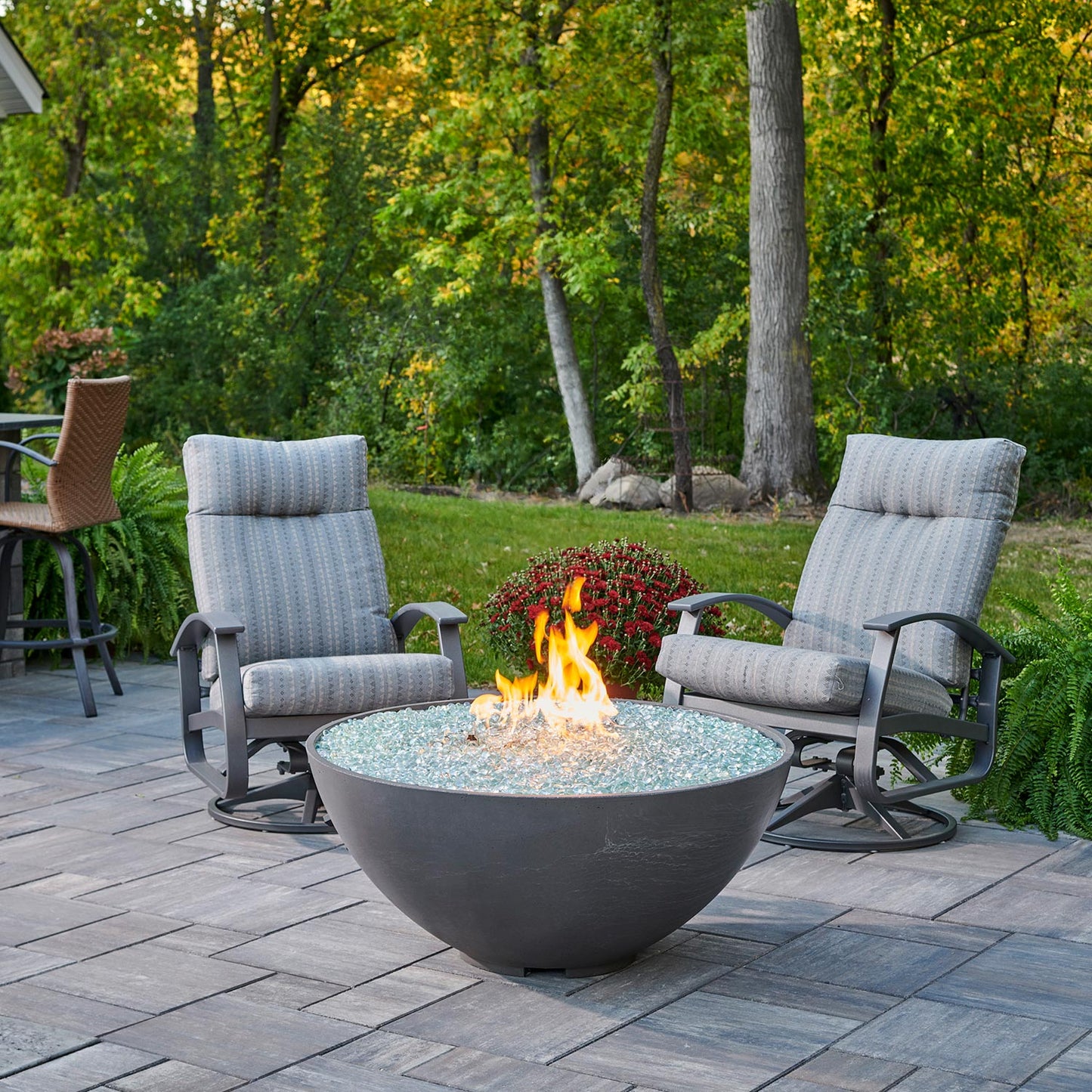 42" Cove Edge Round Gas Fire Pit Bowl - Midnight Mist CV-30EMM