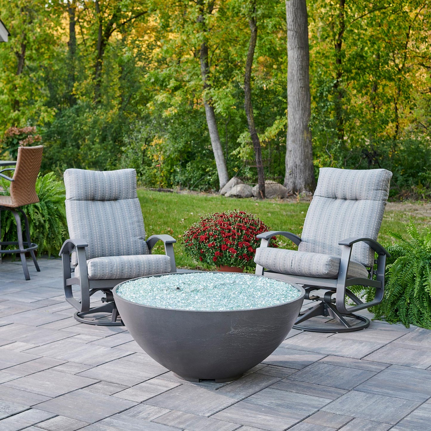42" Cove Edge Round Gas Fire Pit Bowl - Midnight Mist CV-30EMM