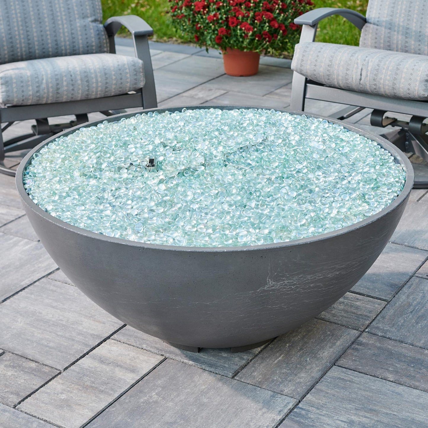 42" Cove Edge Round Gas Fire Pit Bowl - Midnight Mist CV-30EMM