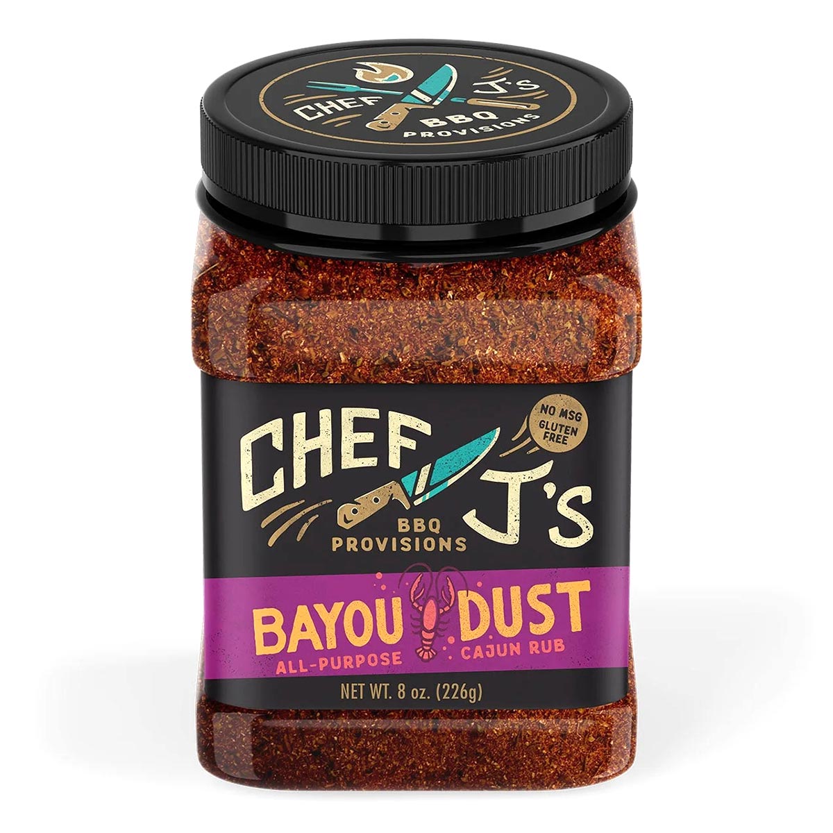 Chef J's BAYOU DUST Rub 8oz Jar