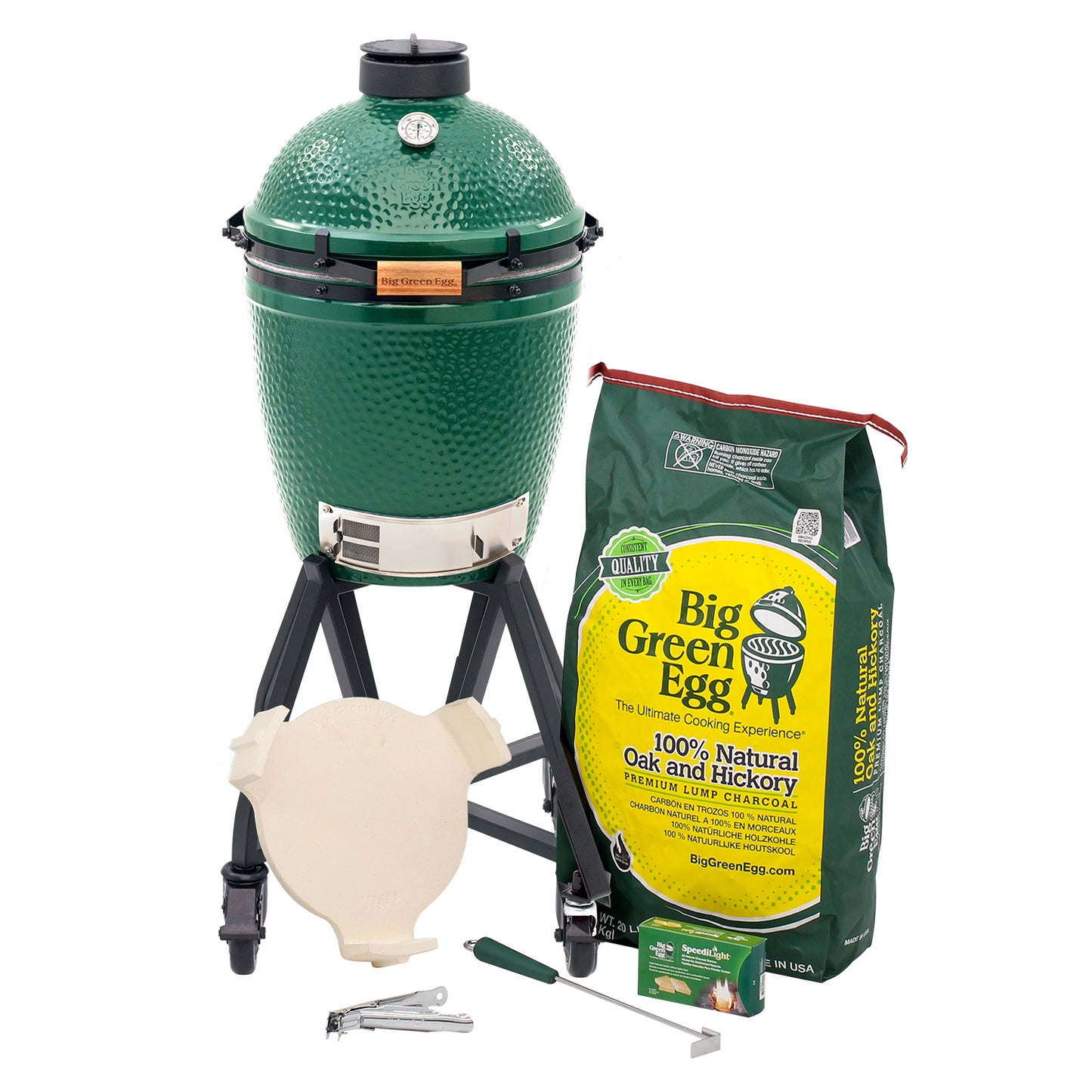 Medium Big Green Egg + intEGGrated Nest Package