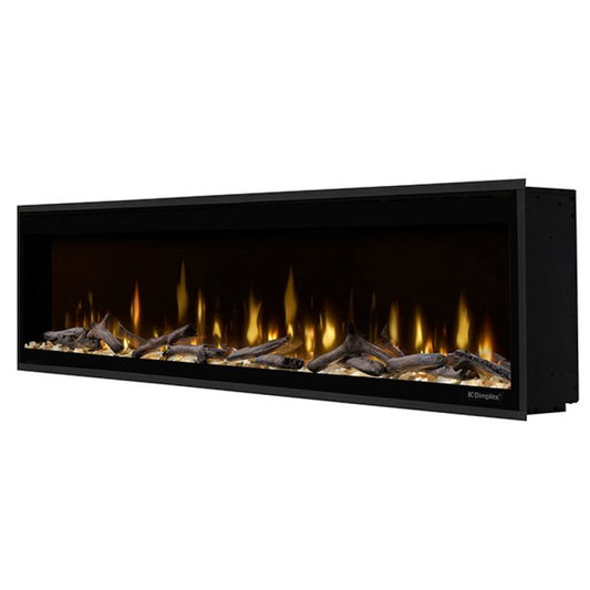 Dimplex Ignite Evolve 74" Linear Built-In Electric Fireplace w/ Tumbled Glass & Lifelike Driftwood - (EVOLVE74)