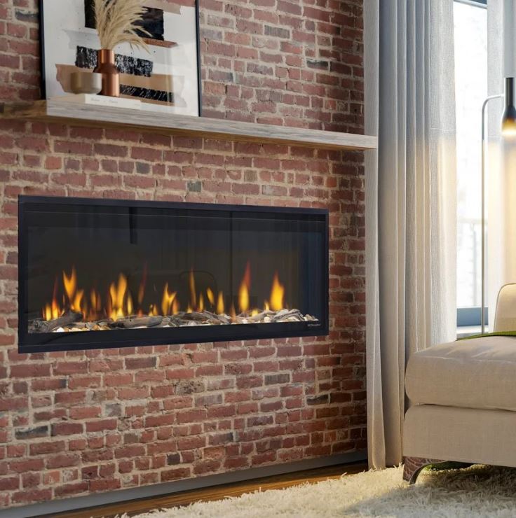 Dimplex Ignite Evolve 50" Linear Built-In Electric Fireplace w/ Tumbled Glass & Lifelike Driftwood - (EVOLVE50)