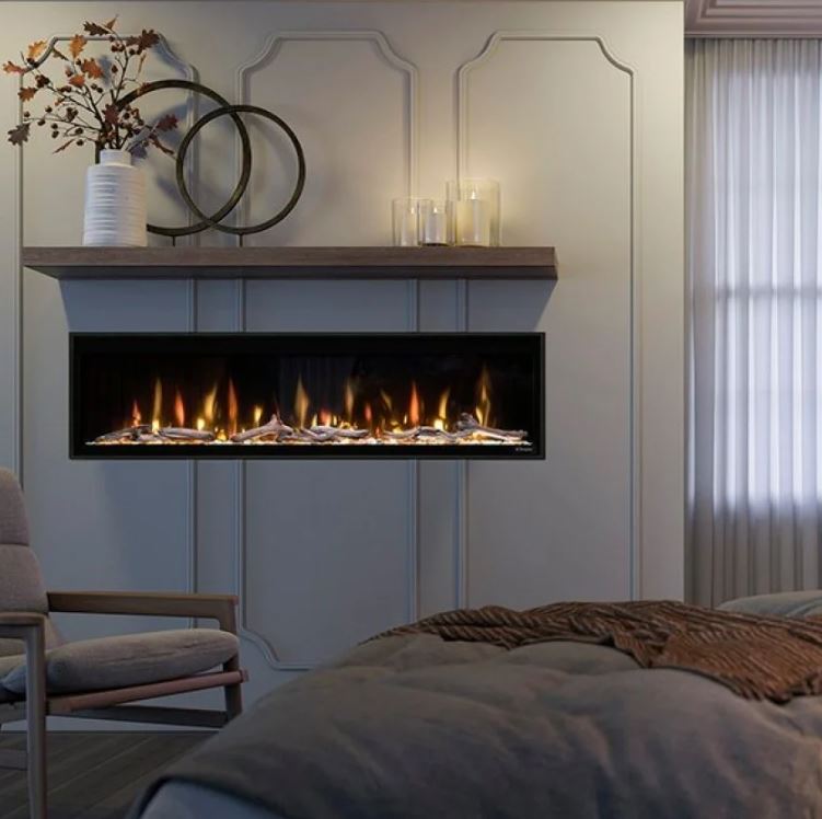 Dimplex Ignite Evolve 60" Linear Built-In Electric Fireplace w/ Tumbled Glass & Lifelike Driftwood - (EVOLVE60)