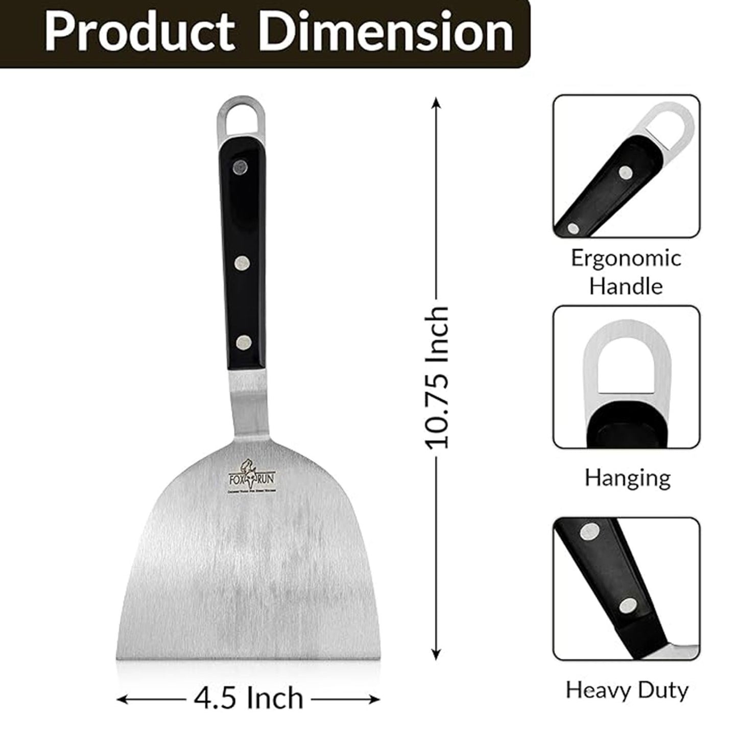 Fox Run Stainless Steel Griddle Scraper 6207