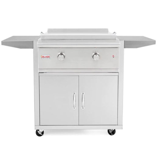 Blaze LTE 30" 2-Burner Built-In Gas Griddle w/ Grill Cart