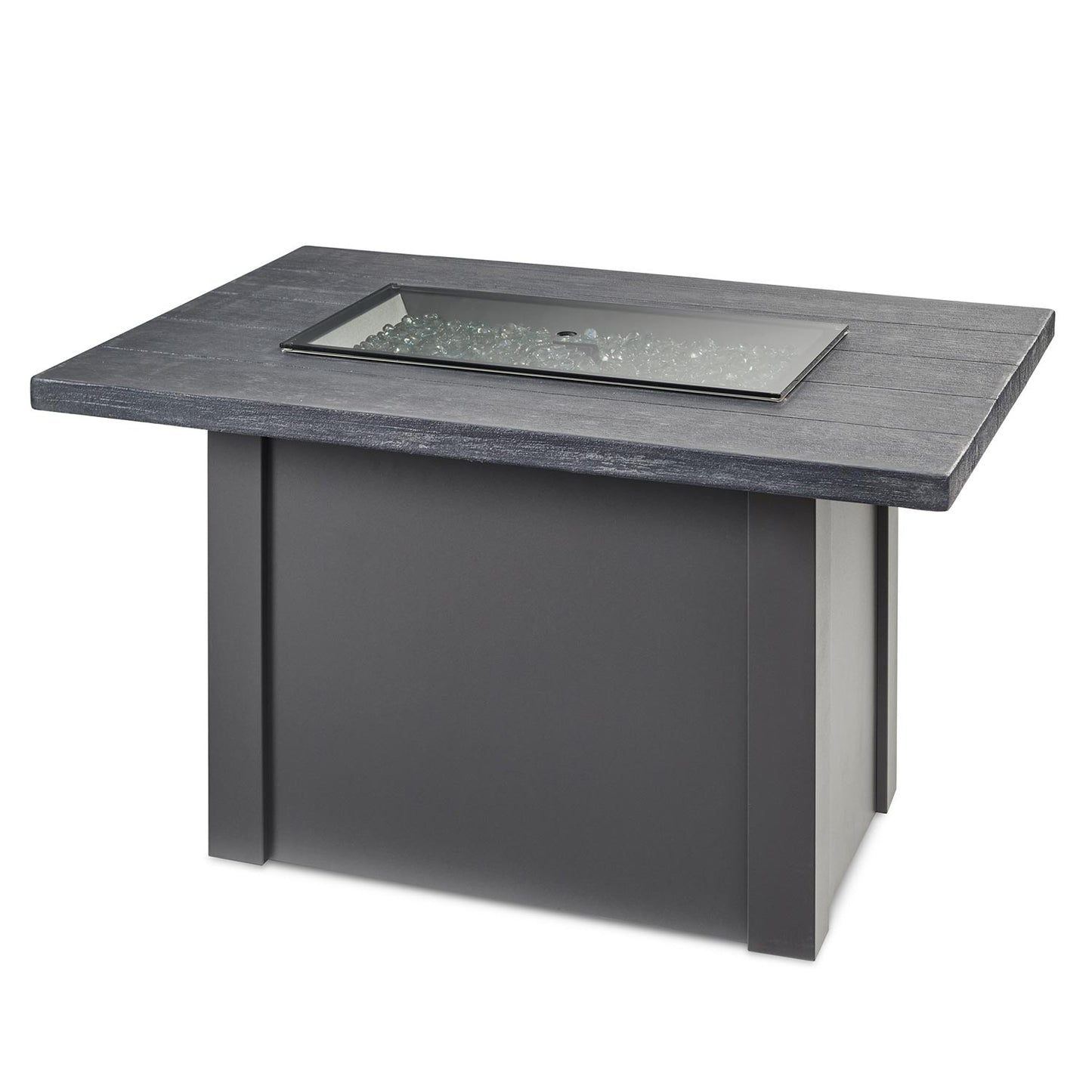 Havenwood Rectangular Gas Fire Pit Table w/ Glass Guard HVGG-1224-K/GG-1224