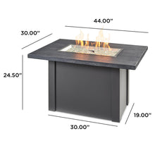 Load image into Gallery viewer, Havenwood Rectangular Gas Fire Pit Table w/ Glass Guard
