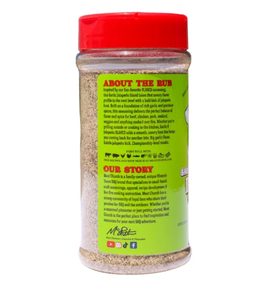 Meat Church Garlic & Jalapeno Blanco Seasoning 12oz