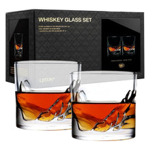 Load image into Gallery viewer, Grand Canyon Crystal Bourbon Whiskey Glasses - Set of 2 - LIITON
