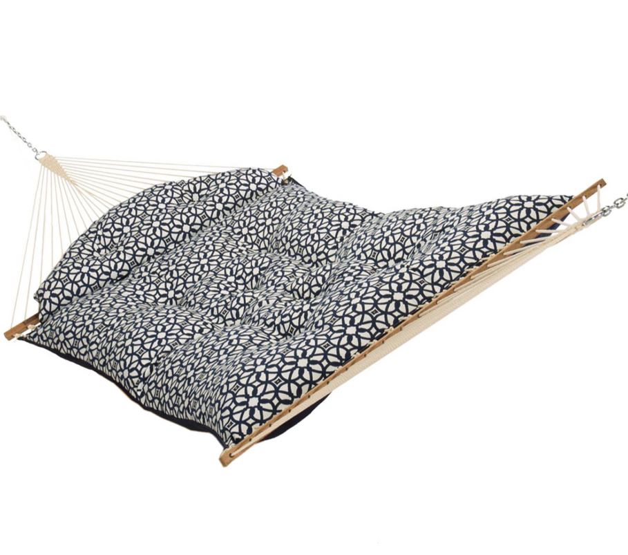Hatteras Hammocks Large Sunbrella Tufted Hammock with Detachable Pillow