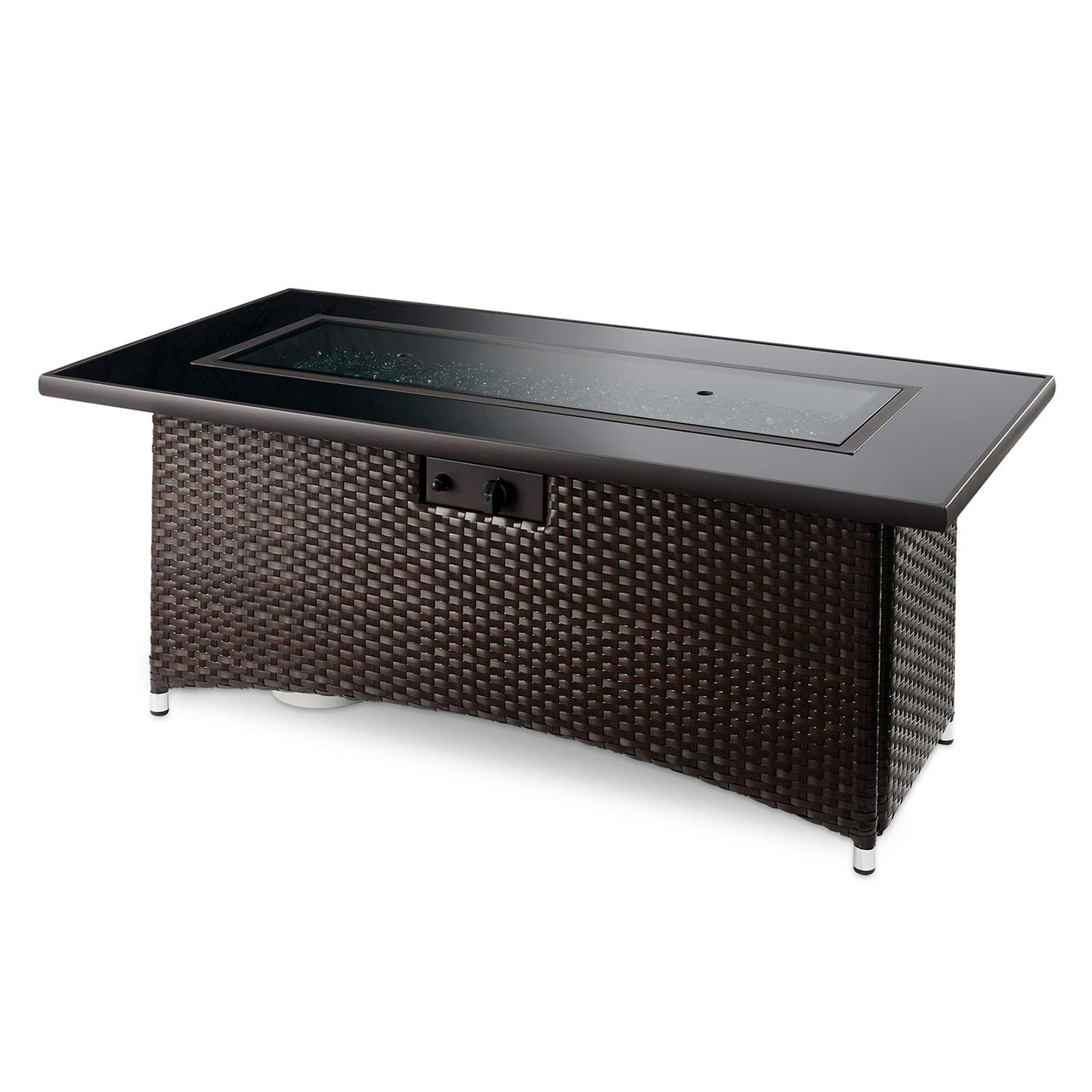 Balsam Montego Linear Gas Fire Pit Table w/ Glass Guard MG-1242-BLSM-K/GG-1242