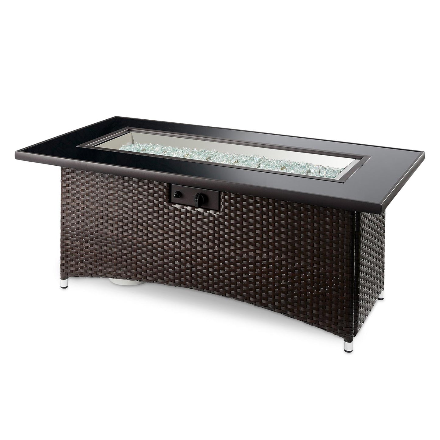 Balsam Montego Linear Gas Fire Pit Table w/ Glass Guard MG-1242-BLSM-K/GG-1242
